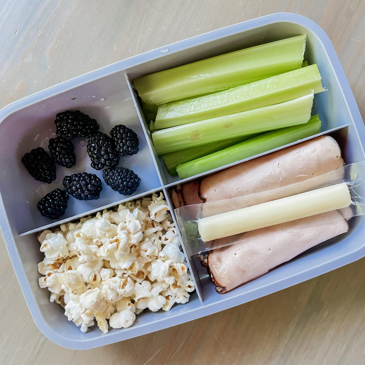 Turkey Cheese & Popcorn Lunch Box