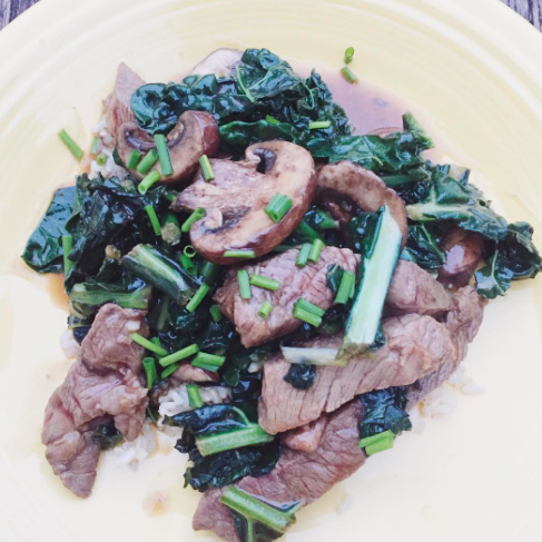 Ginger Beef & Mushroom Stir Fry