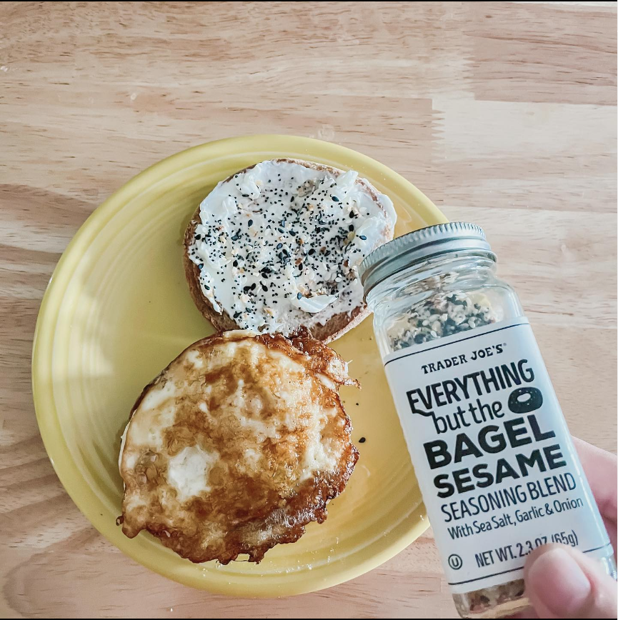 Everything Bagel & Fried Egg English Muffin Sandwich