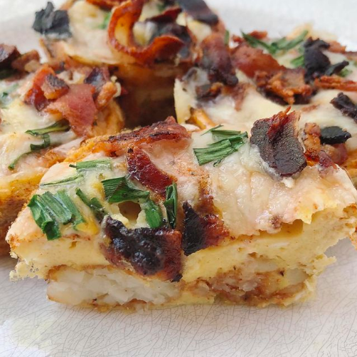Tater Tot Egg Bites with Bacon and Chives